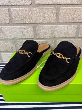 Sam Edelman Kira Bit Mule Black Suede Size 8.5